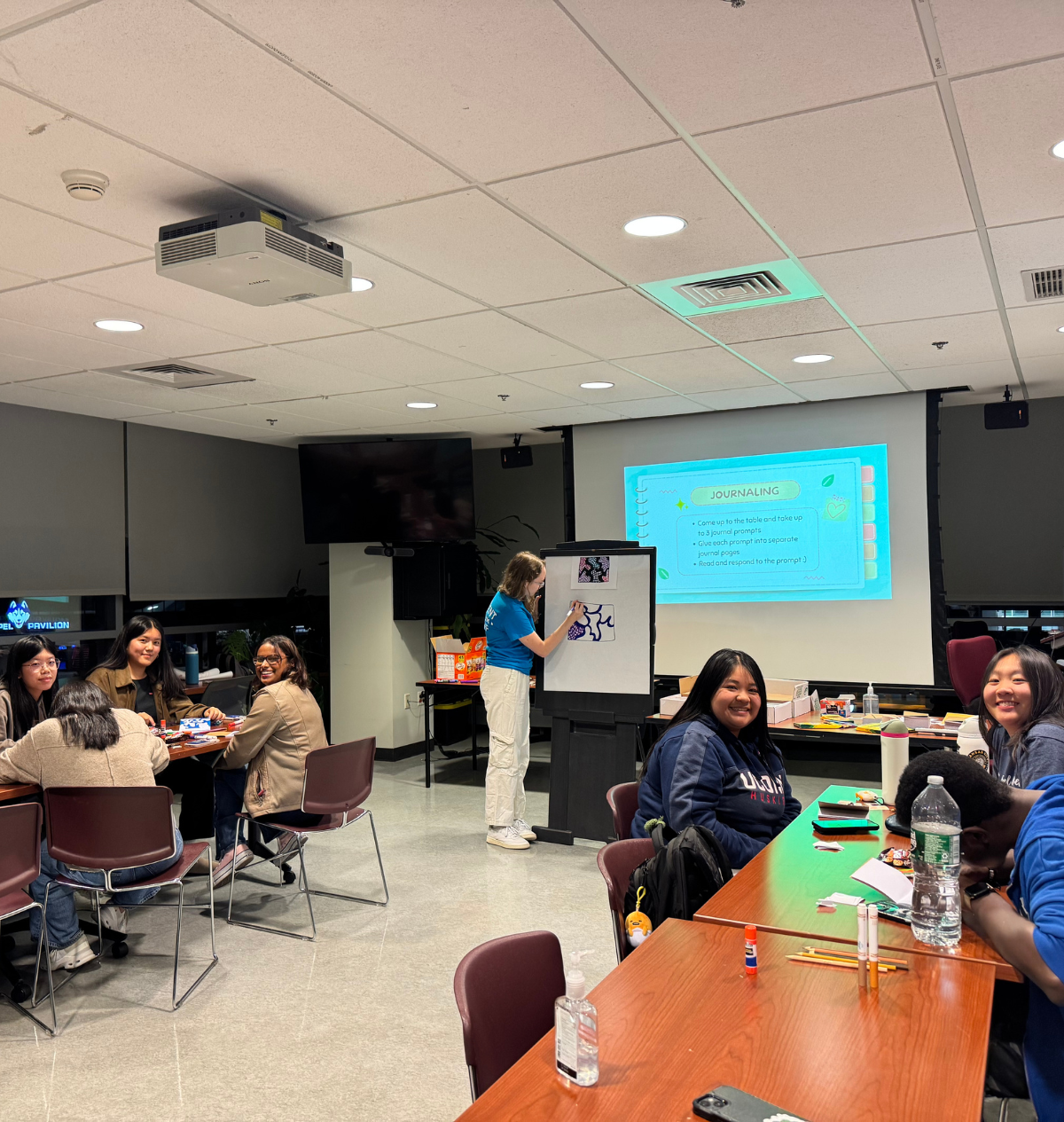 Holistic Huskies Event2 Students join Holistic Huskies for journaling and collaborative art in a relaxed, creative environment.